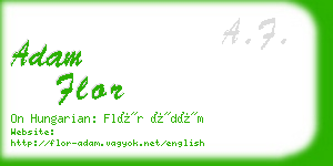 adam flor business card